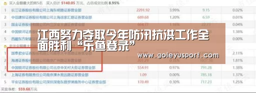 江西努力夺取今年防汛抗洪工作全面胜利“乐鱼登录”(图3) 乐鱼全站